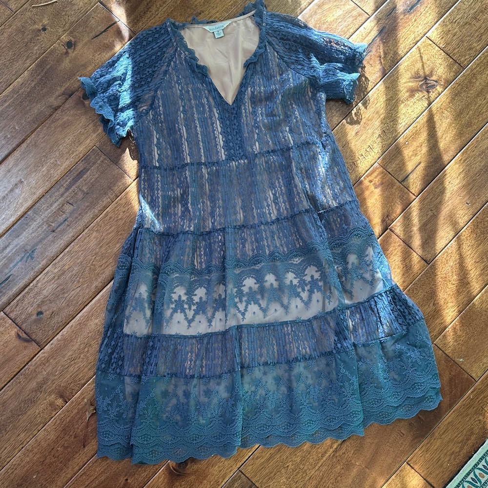 Sundance Lace Blue lined Dress